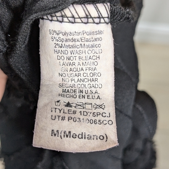 Vintage Y2K Honey Punch Little Black Mini Dress Halter Neck Size Medium Sequins - Picture 11 of 11